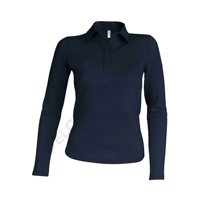 KA244 LADIES' LONG SLEEVE PIQUE POLO SHIRT, Dark Grey
