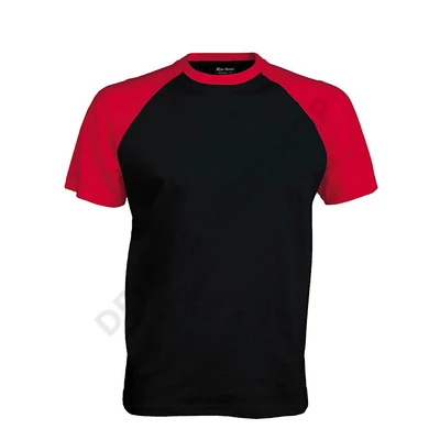 KA330 BASE BALL - CONTRAST T-SHIRT, Black/Red