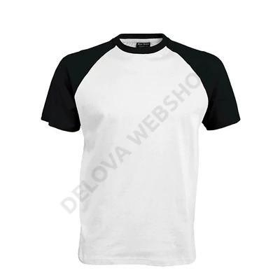 KA330 BASE BALL - CONTRAST T-SHIRT, White/Royal Blue