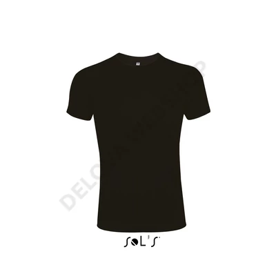 SO00580 IMPERIAL FIT MEN'S ROUND COLLAR CLOSE FITTING T-SHIRT, Deep Black