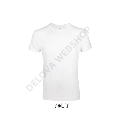 SO00580 IMPERIAL FIT MEN'S ROUND COLLAR CLOSE FITTING T-SHIRT, White