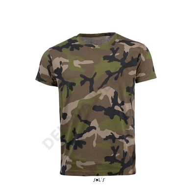 SO01188 CAMO MEN ROUND COLLAR T-SHIRT, Camo