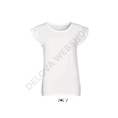 SO01406 MELBA WOMEN’S ROUND NECK T-SHIRT, White