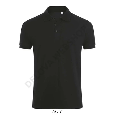 SO01708 PHOENIX MEN COTTON-ELASTANE POLO SHIRT, Black