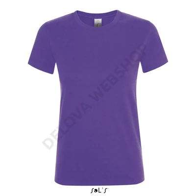 SO01825 REGENT WOMEN ROUND-NECK T-SHIRT, Dark Purple