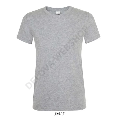 SO01825 REGENT WOMEN ROUND-NECK T-SHIRT, Grey Melange