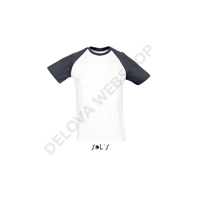 SO11190 FUNKY MEN'S 2-COLOUR RAGLAN SLEEVES T-SHIRT, White/Red