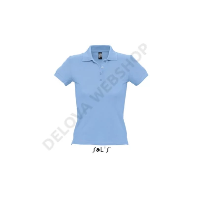 SO11310 PEOPLE WOMEN'S POLO SHIRT, Sky Blue