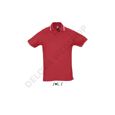 SO11365 PRACTICE MEN'S POLO SHIRT, Red/White