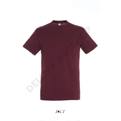 SO11380 REGENT UNISEX ROUND COLLAR T-SHIRT, Burgundy
