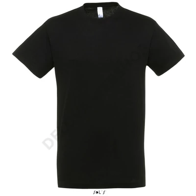 SO11380 REGENT UNISEX ROUND COLLAR T-SHIRT, Deep Black