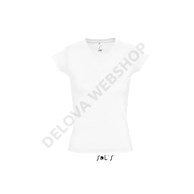 SO11388 MOON WOMEN’S V-NECK T-SHIRT, White