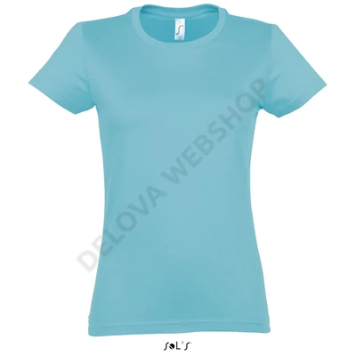 SO11502 IMPERIAL WOMAN ROUND COLLAR T-SHIRT, Atoll Blue