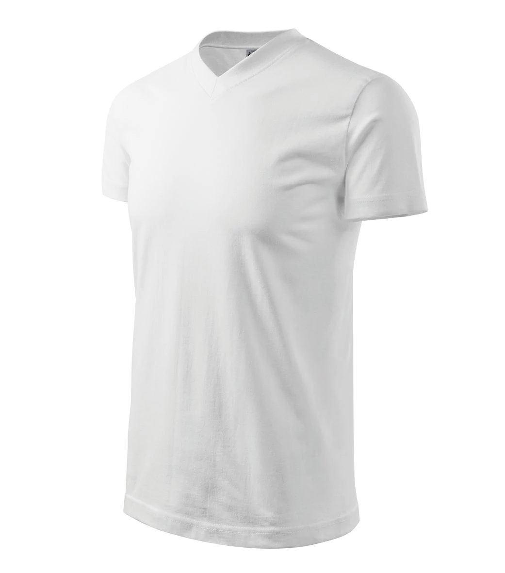 Heavy V-neck Pólók unisex, fehér