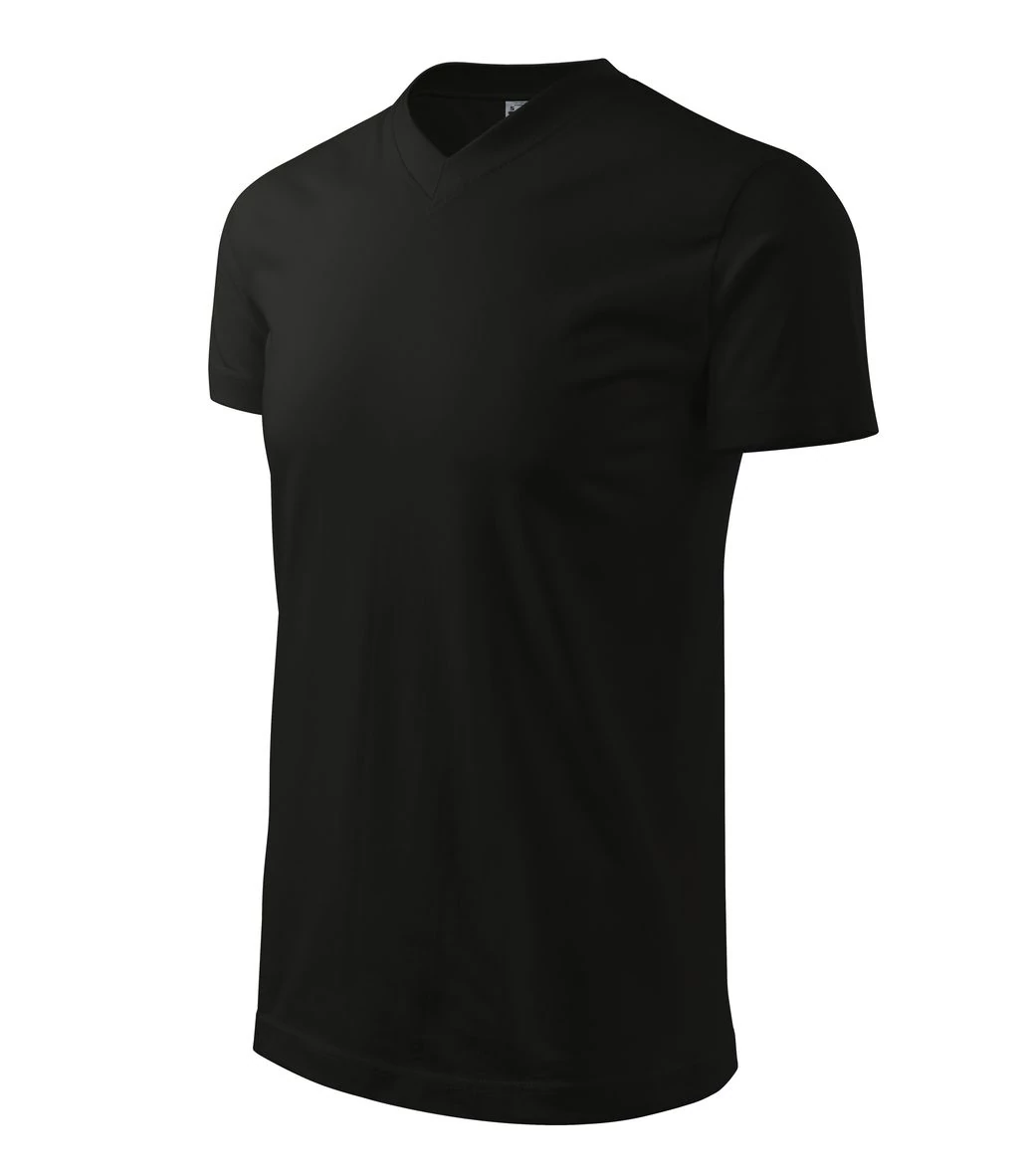 Heavy V-neck Pólók unisex, fekete
