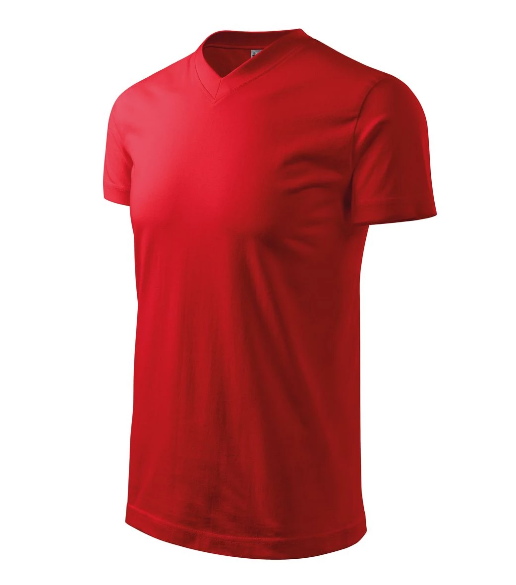 Heavy V-neck Pólók unisex, piros