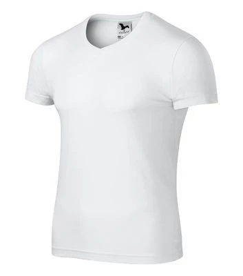 Slim Fit V-neck Pólók férfi, fehér