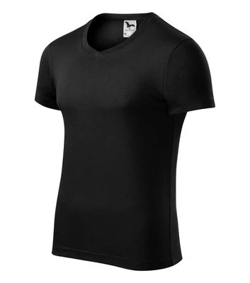 Slim Fit V-neck Pólók férfi, fekete