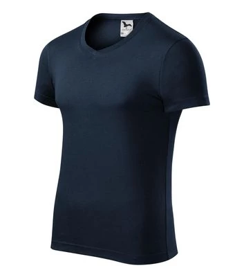 Slim Fit V-neck Pólók férfi, tengerkék