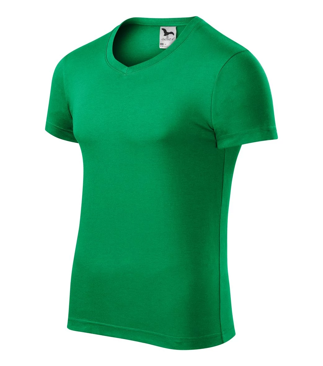 Slim Fit V-neck Pólók férfi, fűzöld