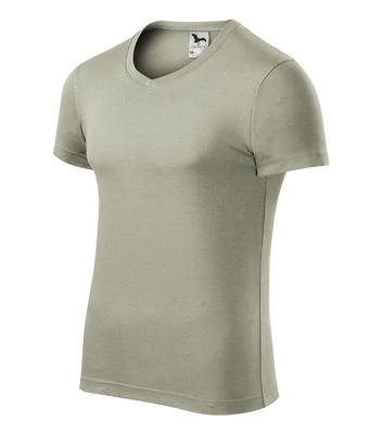Slim Fit V-neck Pólók férfi, világos khaki