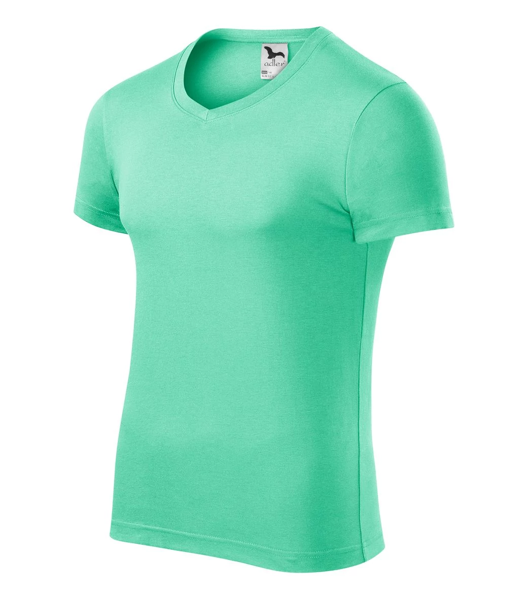 Slim Fit V-neck Pólók férfi, menta