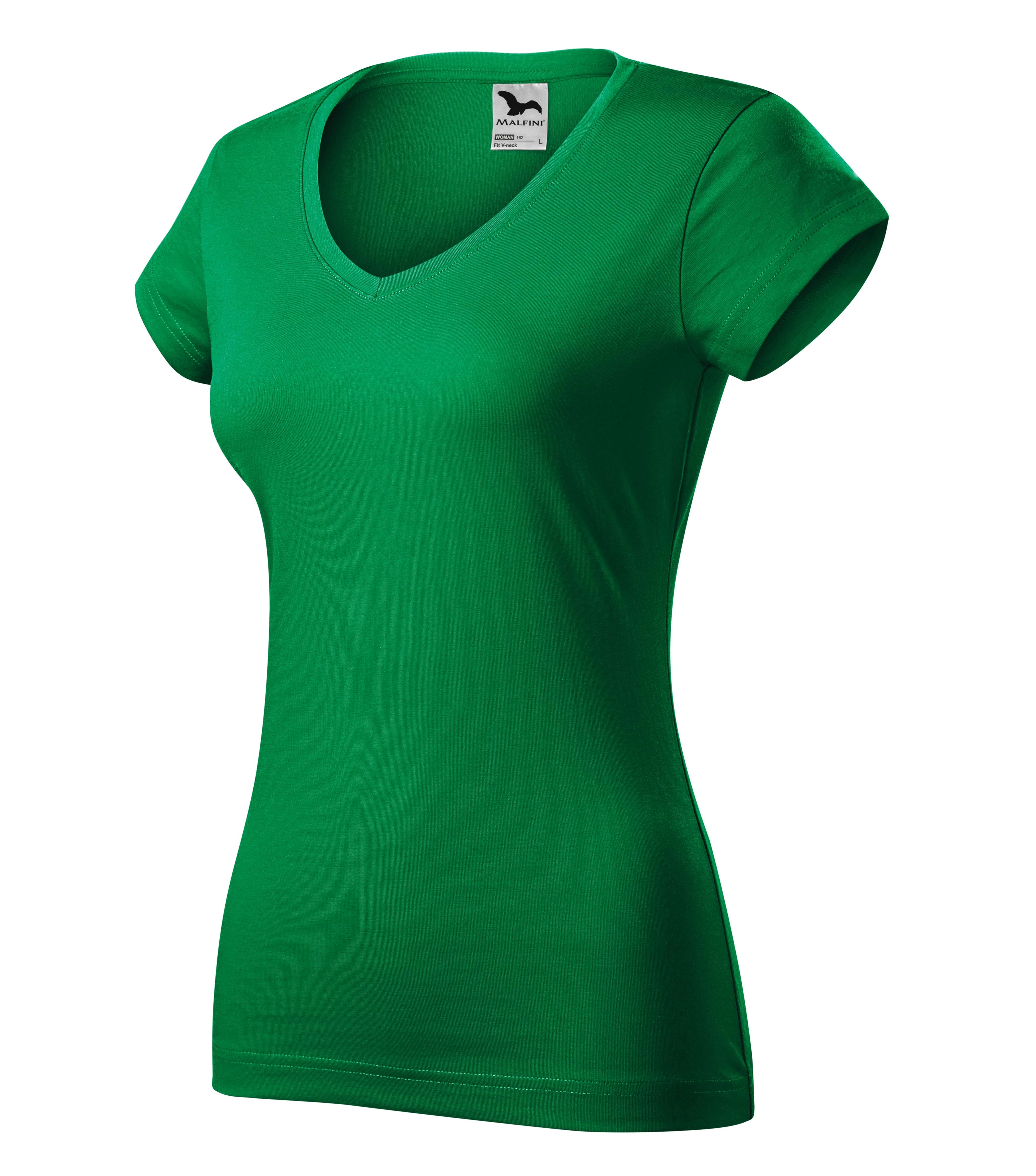 Fit V-neck Pólók női, fűzöld