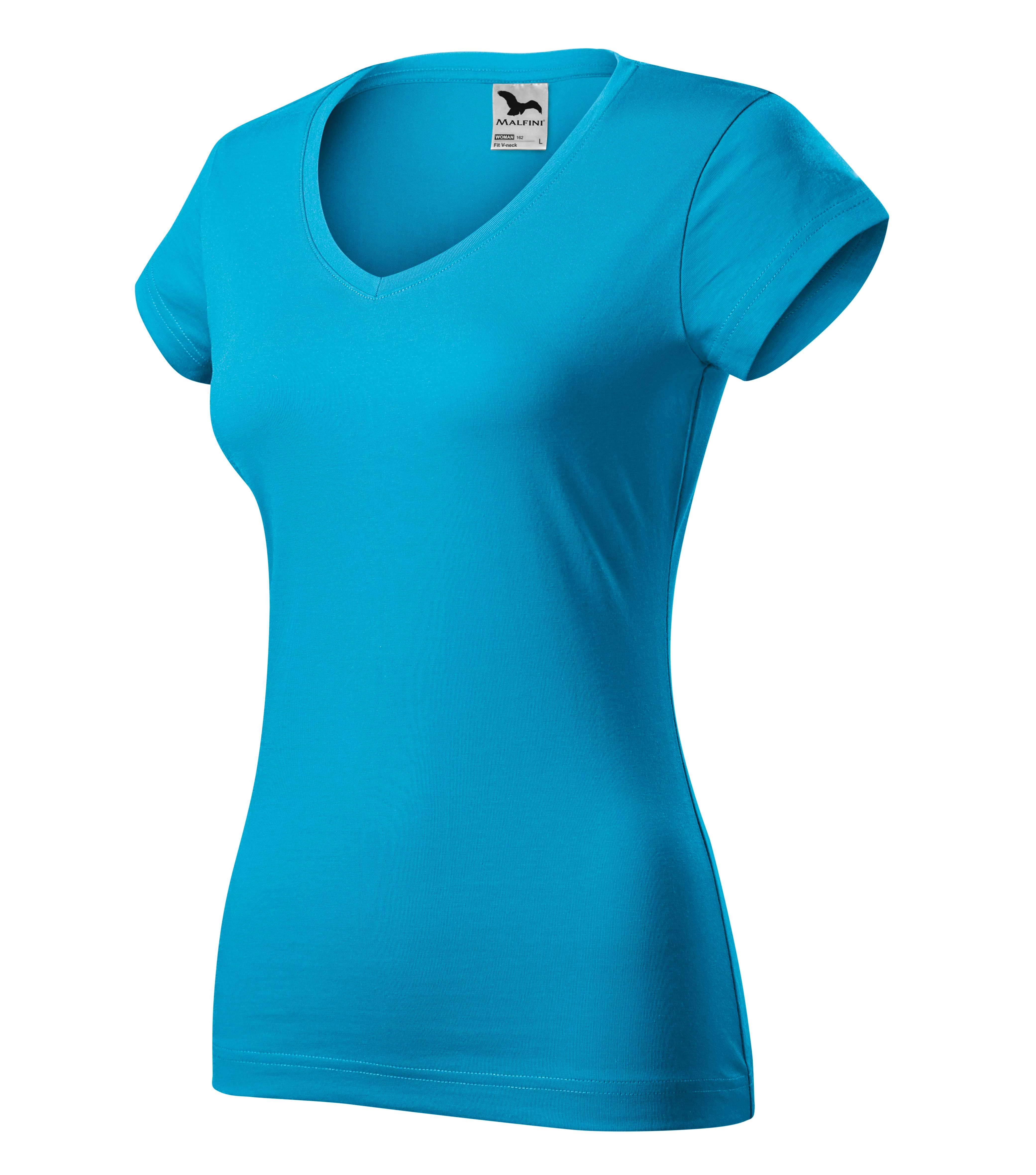 Fit V-neck Pólók női, türkiz