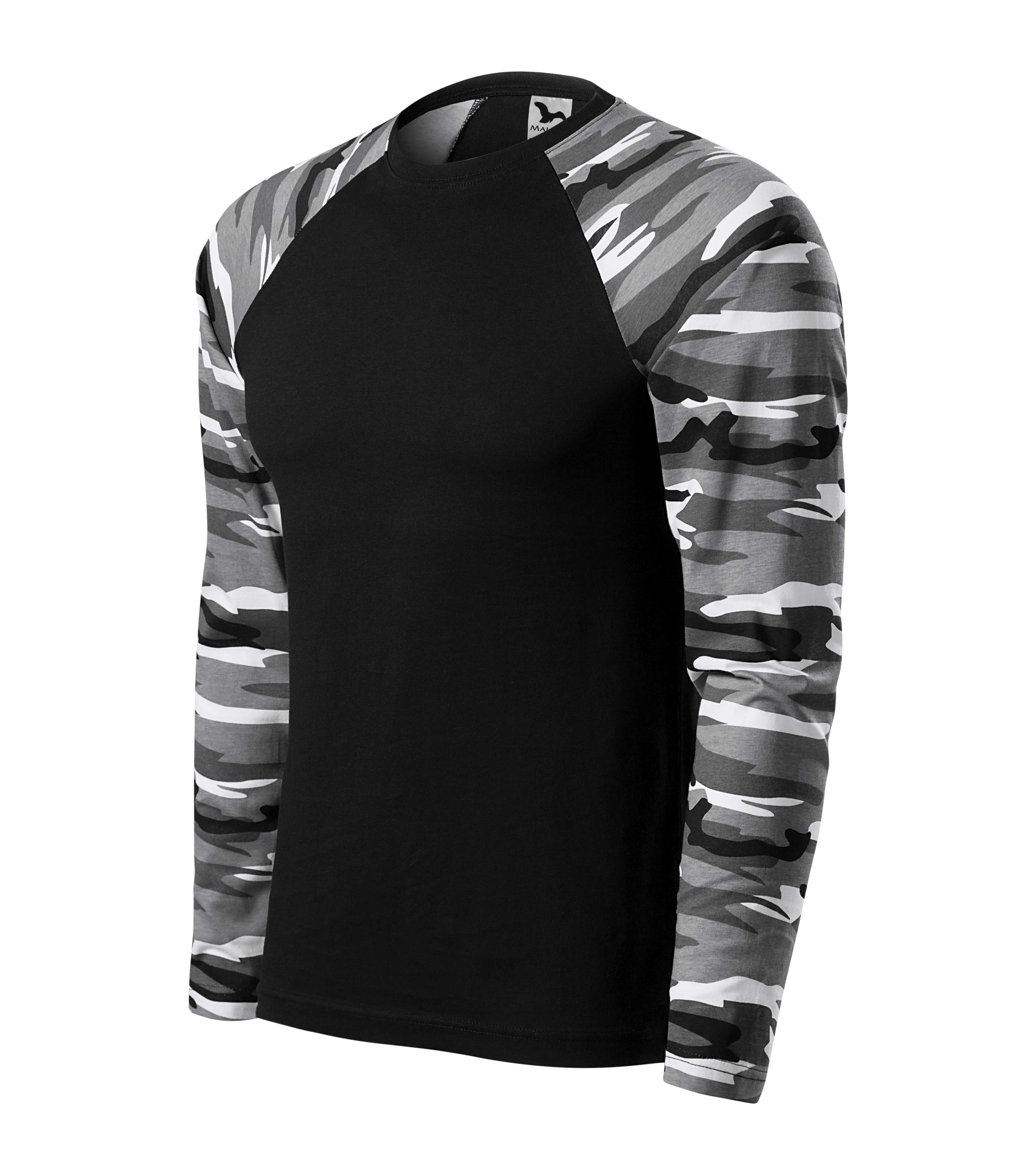 Camouflage LS Pólók unisex, terepszín szürke