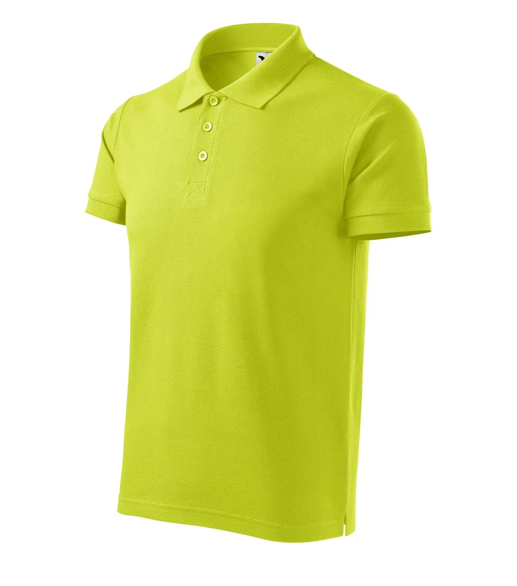 Cotton Galléros póló férfi, lime szin