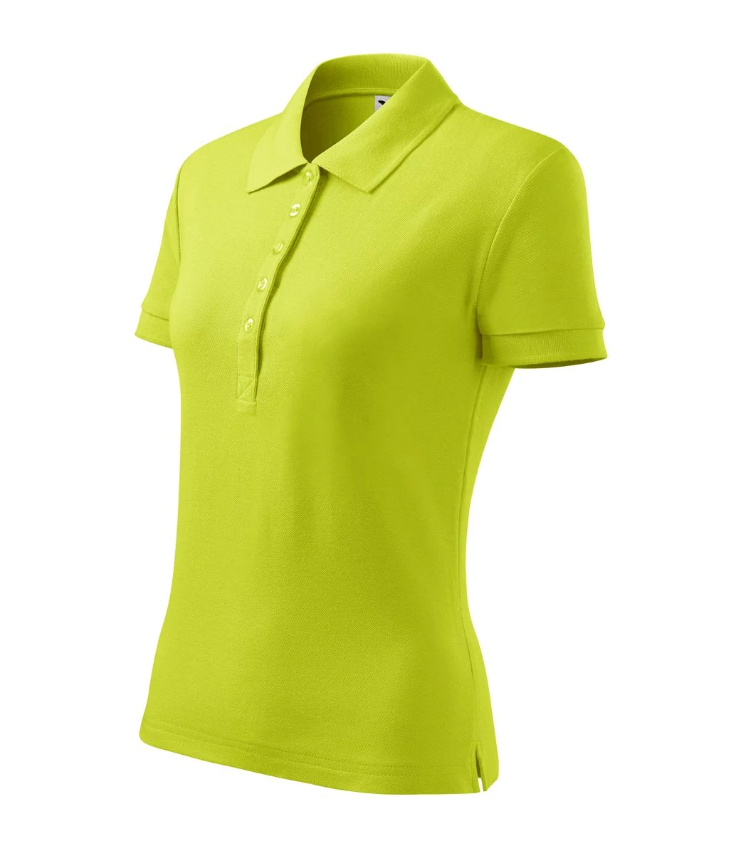 Cotton Galléros póló női, lime szin