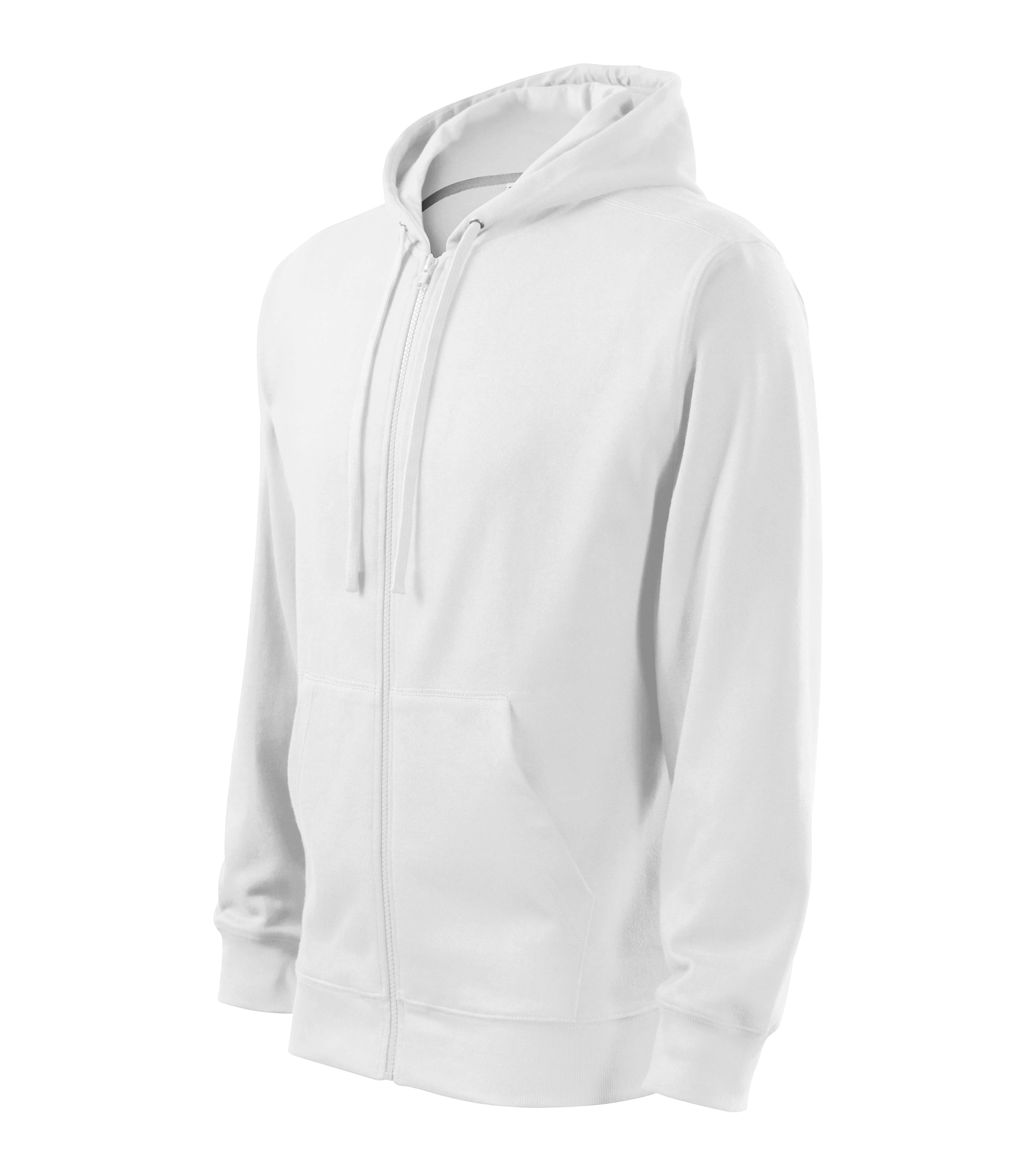 Trendy Zipper Felső férfi, fehér