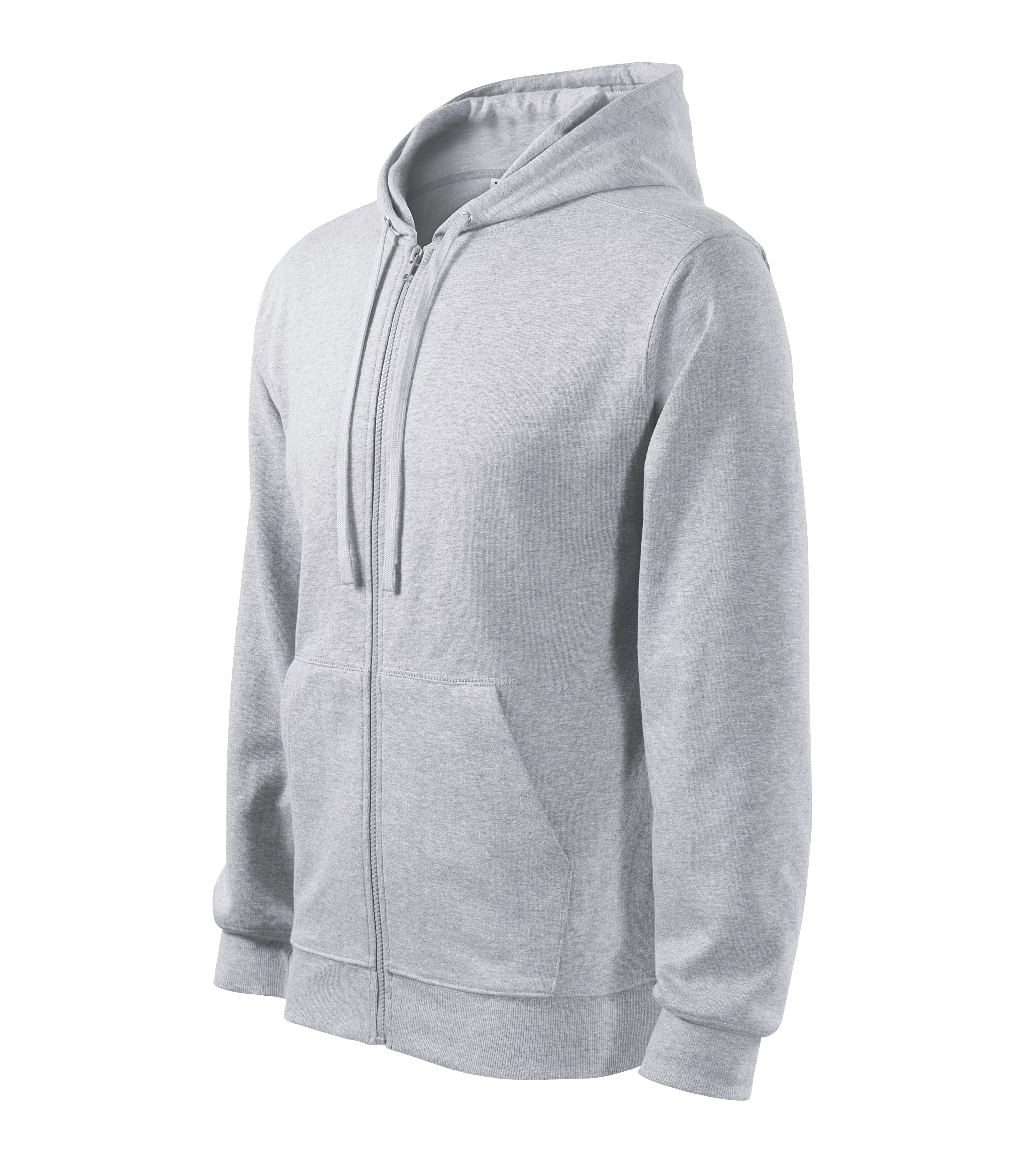 Trendy Zipper Felső férfi, világosszürke melírozott
