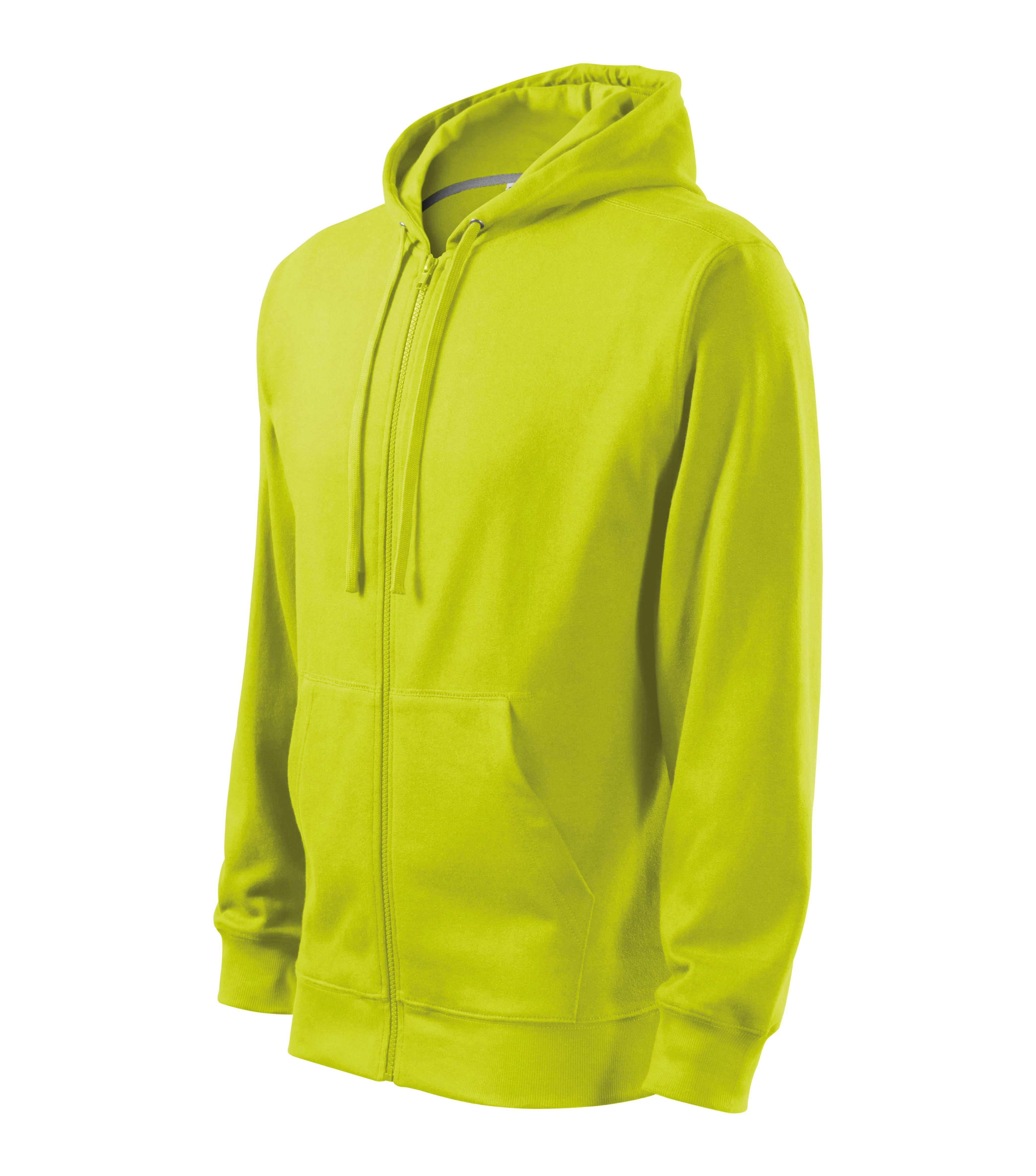 Trendy Zipper Felső férfi, lime szin