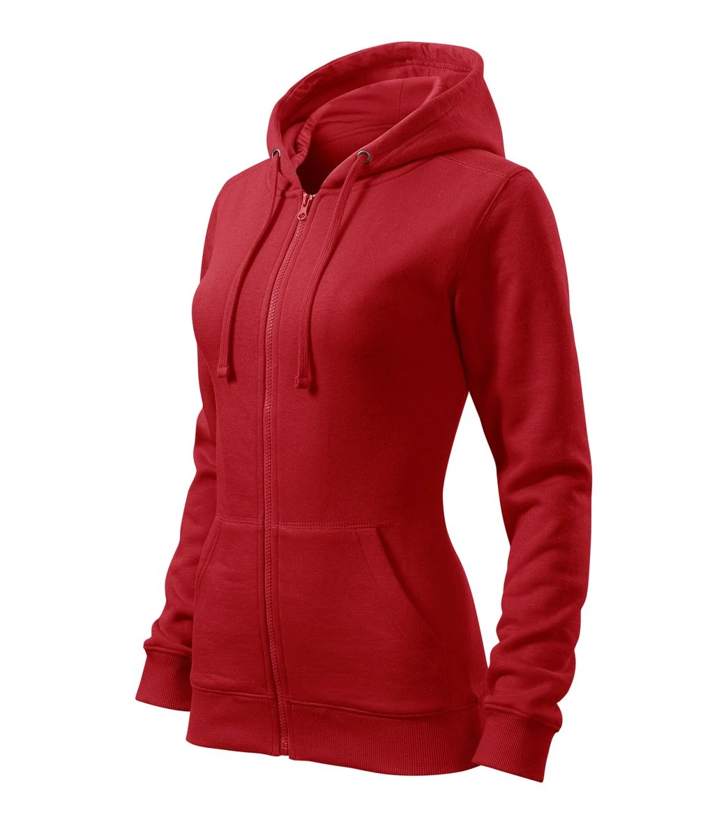 Trendy Zipper Felső női, piros