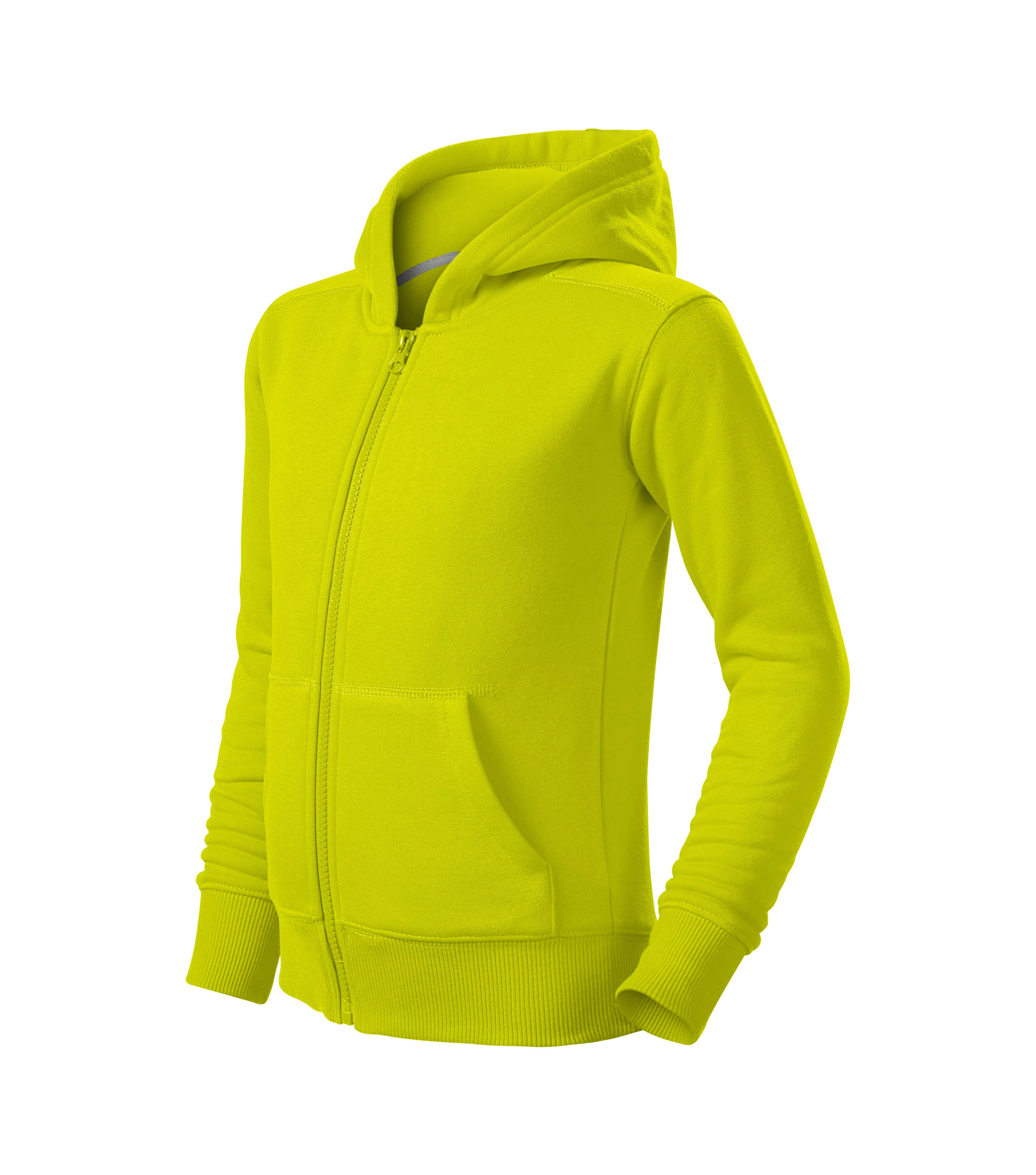 Trendy Zipper Felső gyerek, lime szin