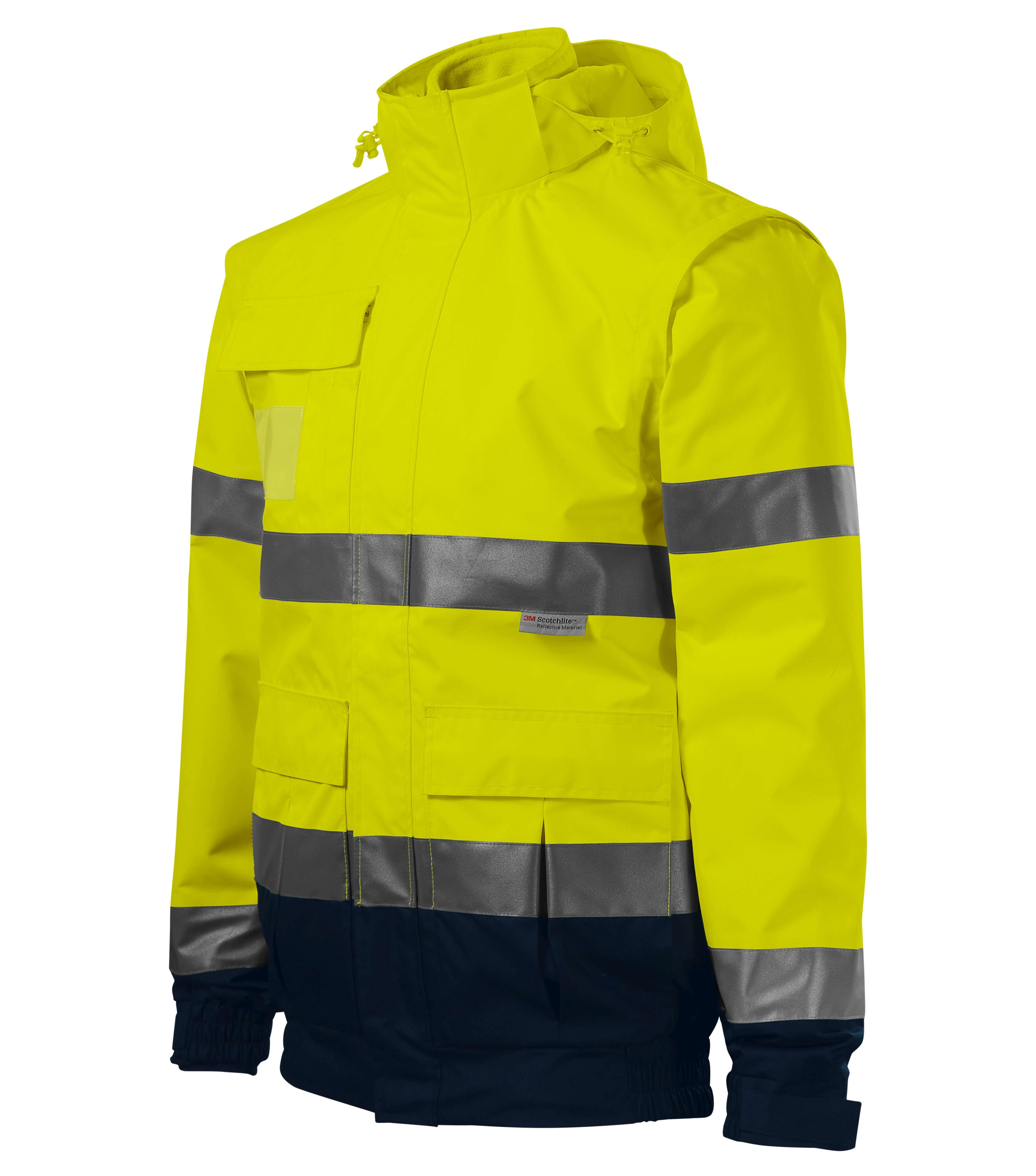 HV Guard 4 in 1 Jacket unisex, fényvisszaverő sárga