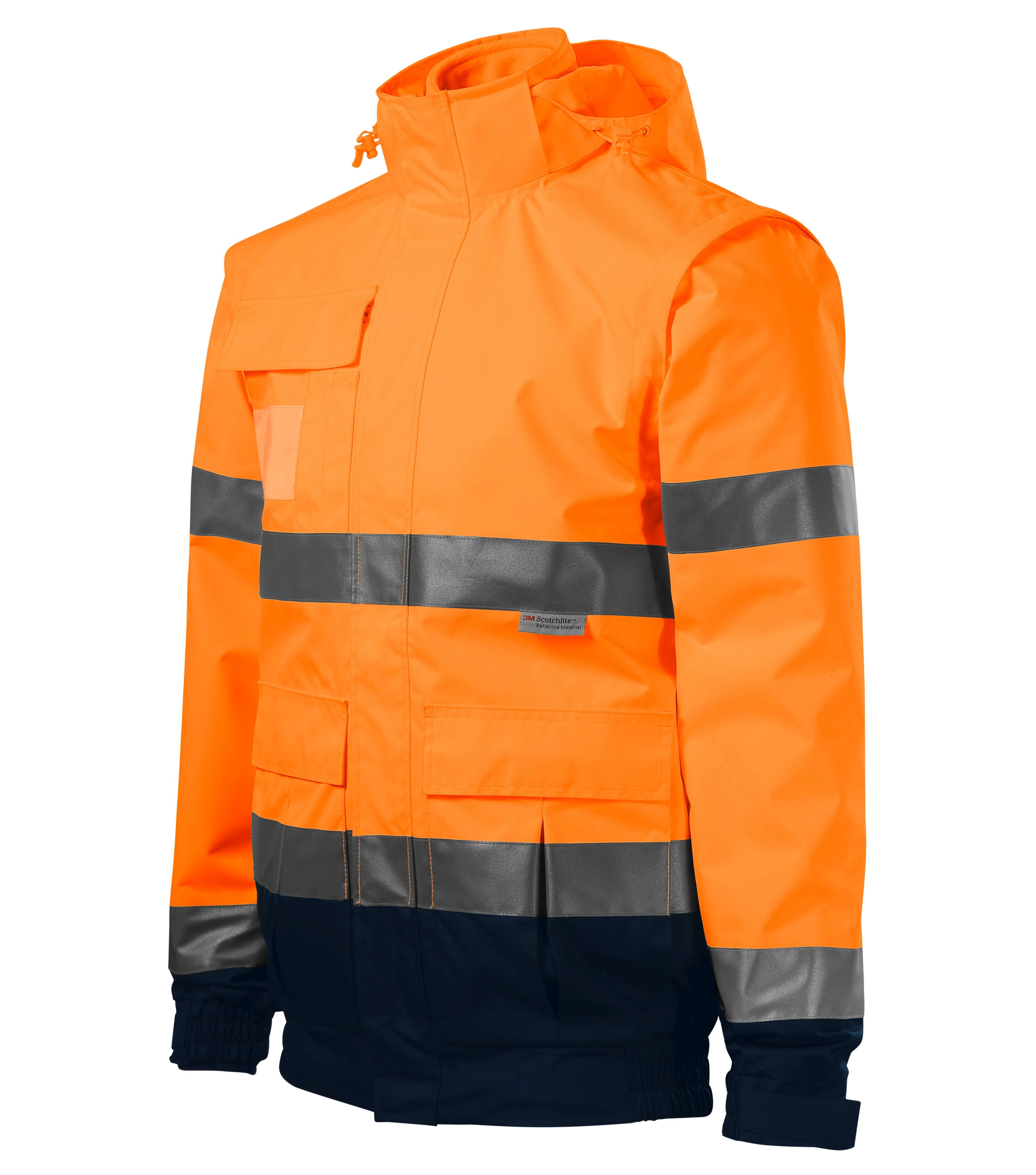 HV Guard 4 in 1 Jacket unisex, visszaverő szín narancssárga