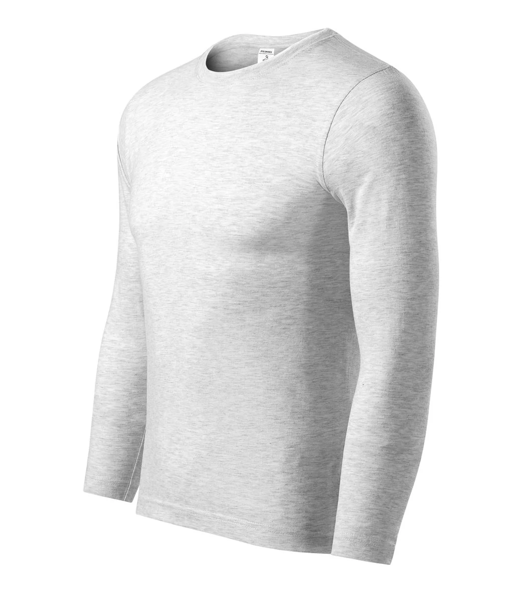 Progress LS Pólók unisex, világosszürke melírozott
