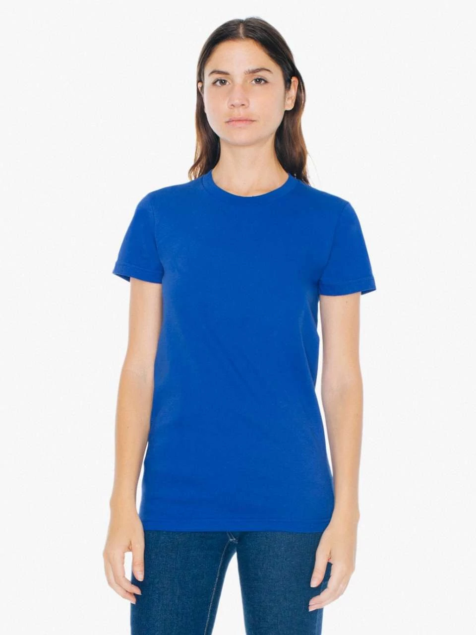 AA2102 WOMEN'S FINE JERSEY SHORT SLEEVE T-SHIRT, Royal Blue