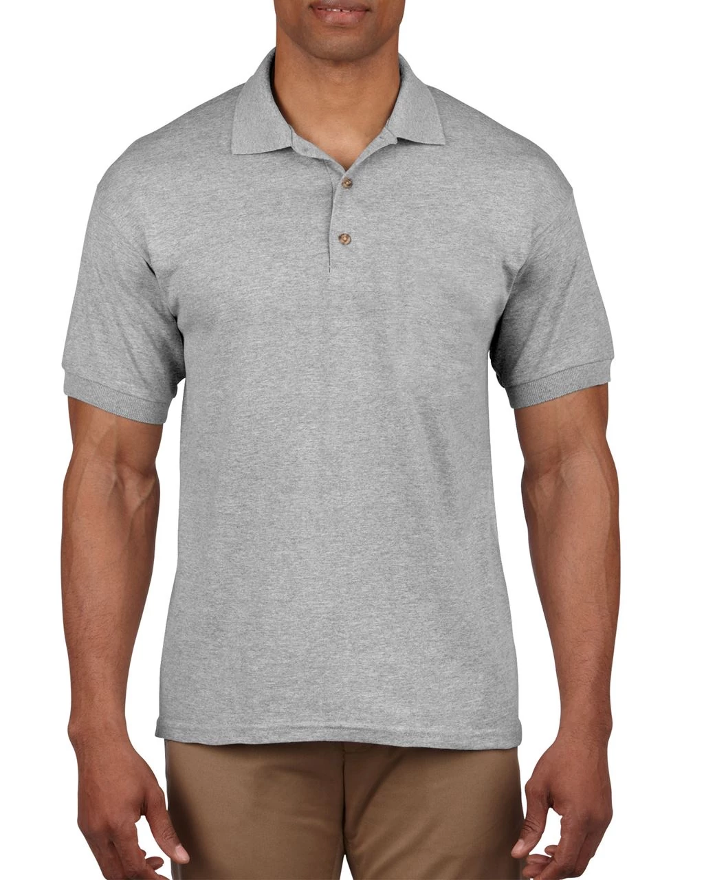 GI3800 ULTRA COTTON™ ADULT PIQUE POLO, RS Sport Grey