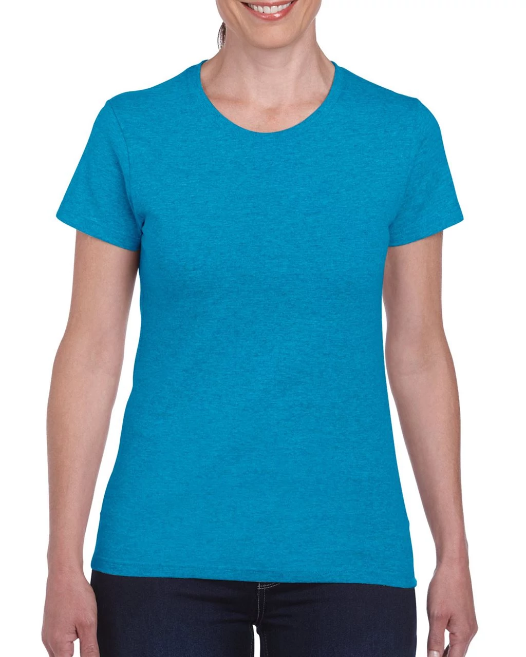 GIL5000 HEAVY COTTON™  LADIES' T-SHIRT, Heather Sapphire