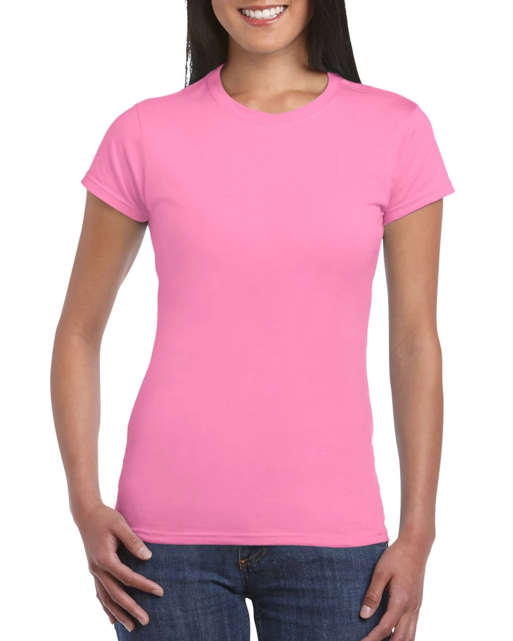 GIL64000 SOFTSTYLE® LADIES' T-SHIRT, Azalea