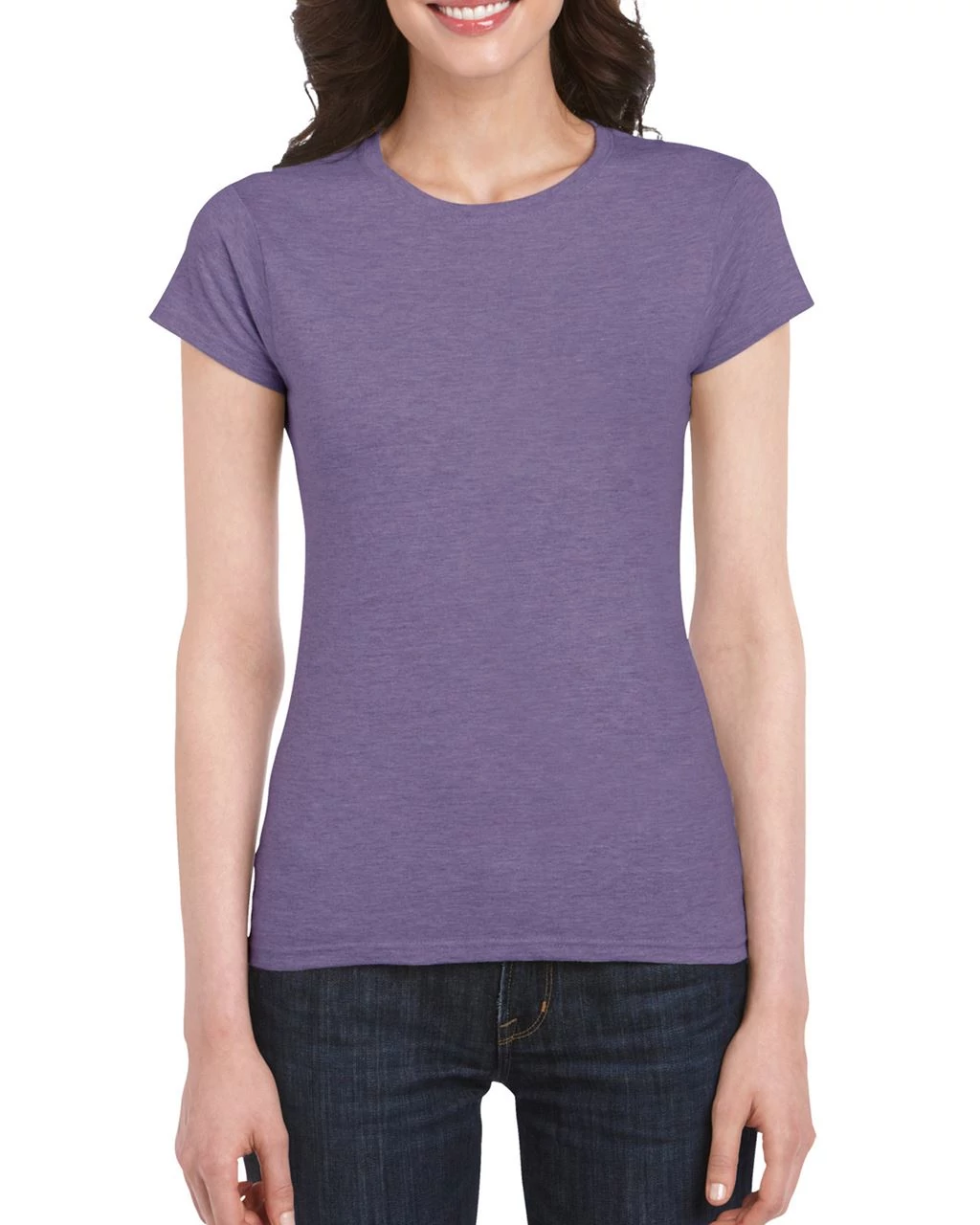 GIL64000 SOFTSTYLE® LADIES' T-SHIRT, Heather Purple