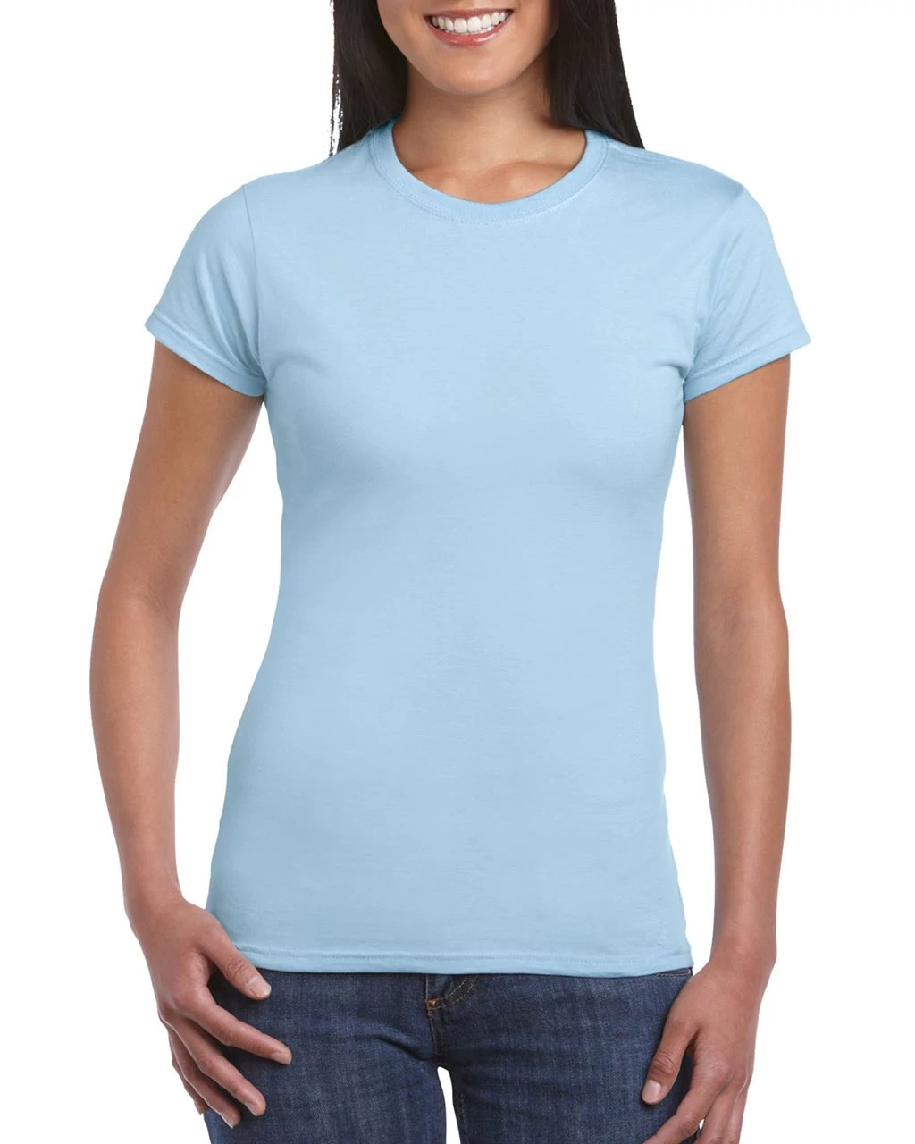 GIL64000 SOFTSTYLE® LADIES' T-SHIRT, Light Blue