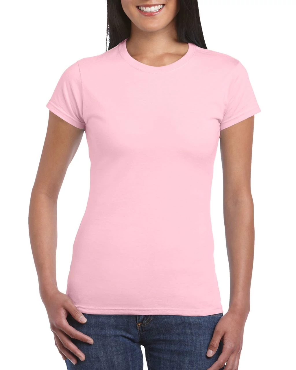 GIL64000 SOFTSTYLE® LADIES' T-SHIRT, Light Pink