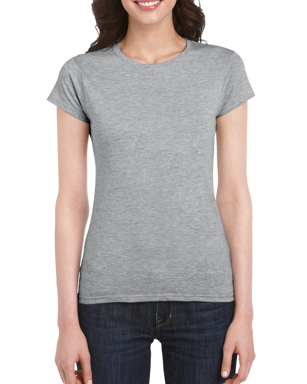 GIL64000 SOFTSTYLE® LADIES' T-SHIRT, RS Sport Grey