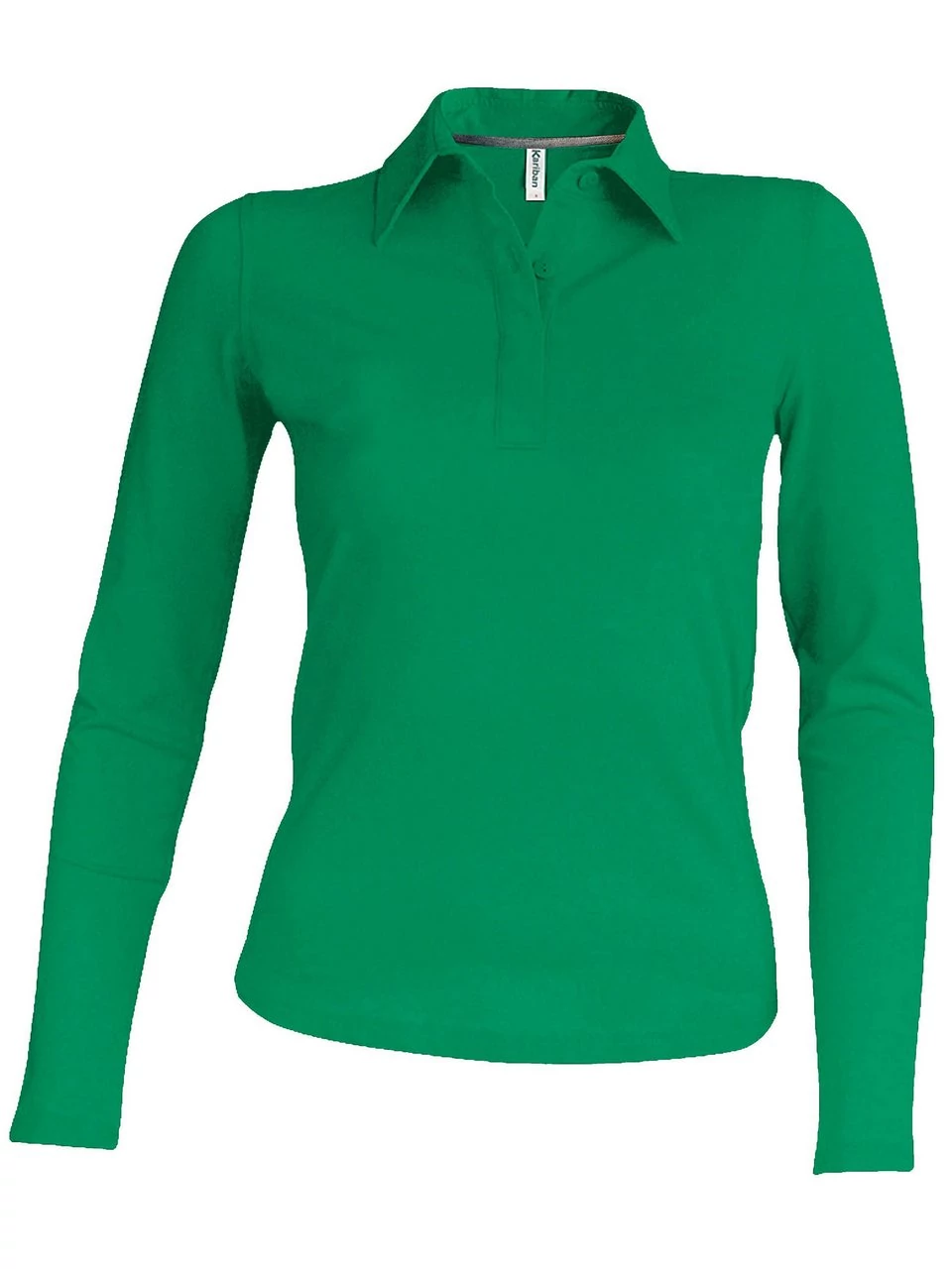 KA244 LADIES' LONG SLEEVE PIQUE POLO SHIRT, Kelly Green
