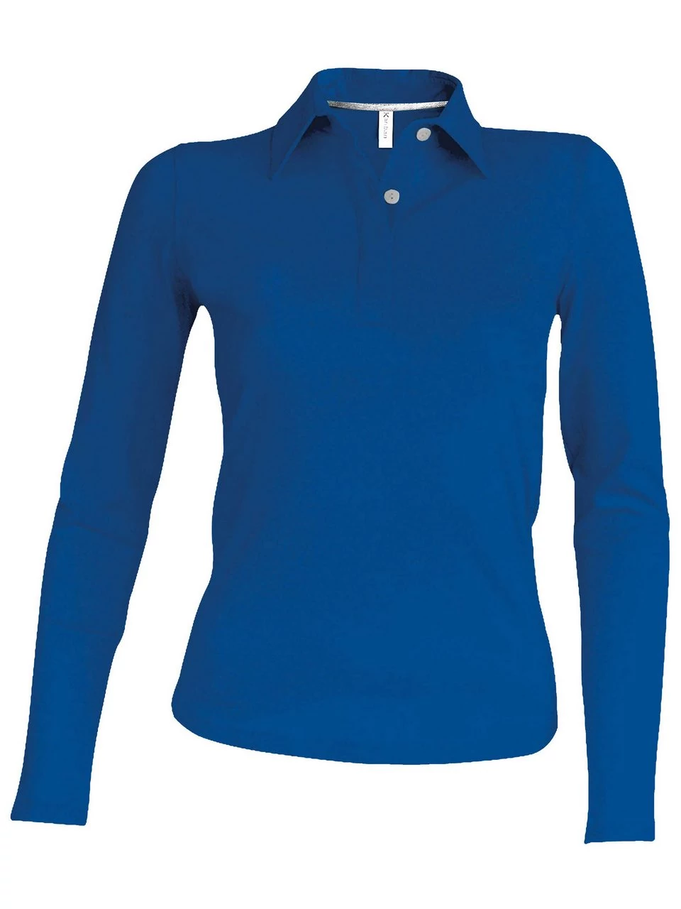KA244 LADIES' LONG SLEEVE PIQUE POLO SHIRT, Light Royal Blue