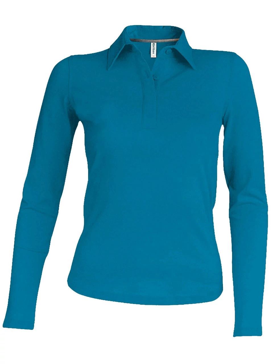 KA244 LADIES' LONG SLEEVE PIQUE POLO SHIRT, Tropical Blue